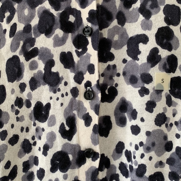 NWT LOFT Print Crewneck Long Sleeves Cardigan - Picture 6 of 13
